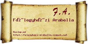 Félegyházi Arabella névjegykártya